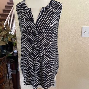 Gibson Tunic Tank Top women’s XS NWOT Black & Beige Color
